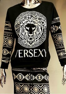 Image of VERSEXY LONG SLEEVE SHIRT AND SKIRT SET | $55.99 | FREE SHIPPING