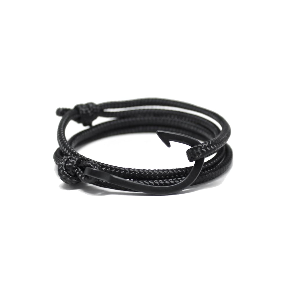 Image of Matte Black Fish Hook Bracelet