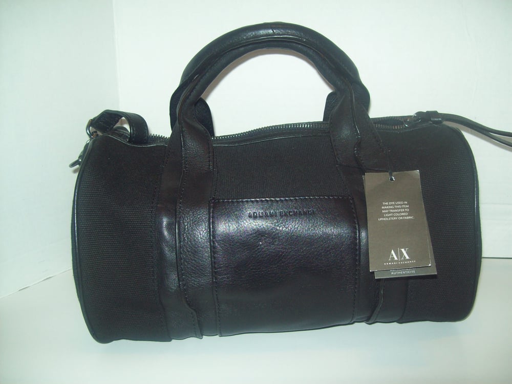 Image of Armani Exchange- Mixed Media Satchel bag