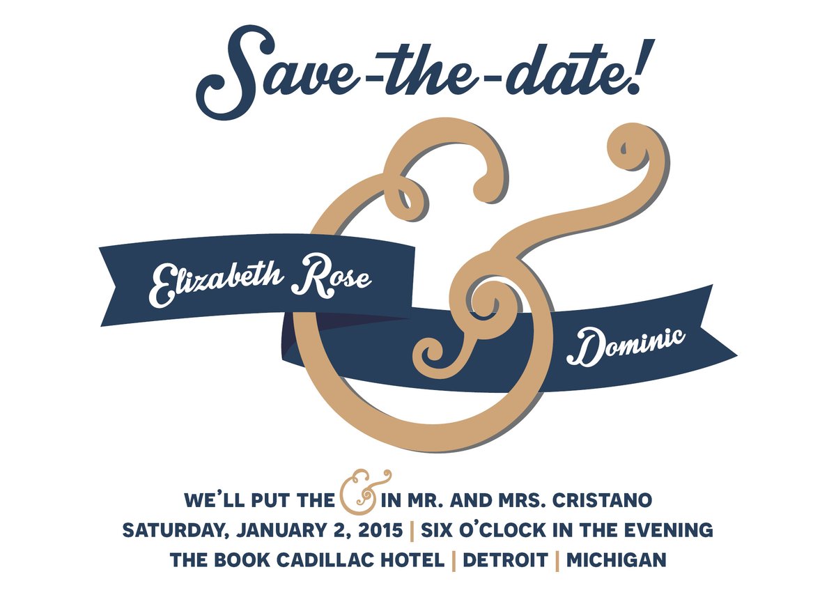 Ampersand Save-the-Date card