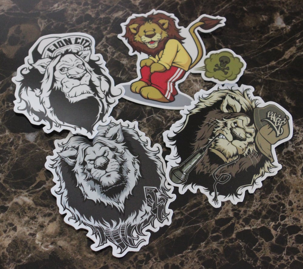 Image of THE STUPID-FRESH LION Stickerpack