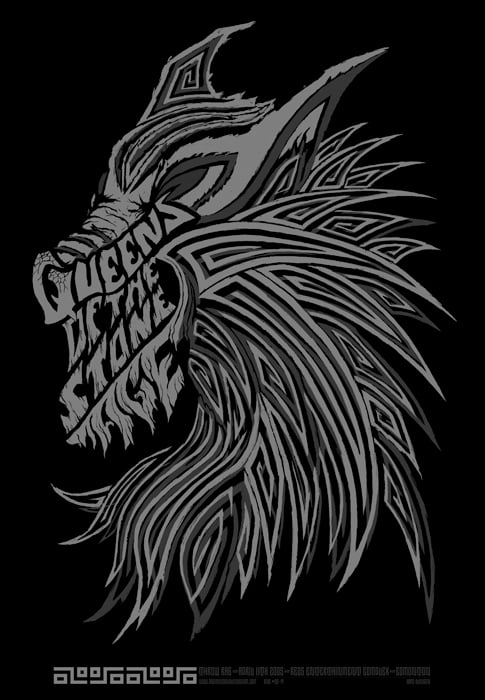 Image of QOTSA Edmonton (Silver) • '05 Screen Print