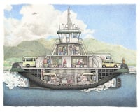 Image 1 of Ferry on Tongass Narrows 13" x 16"