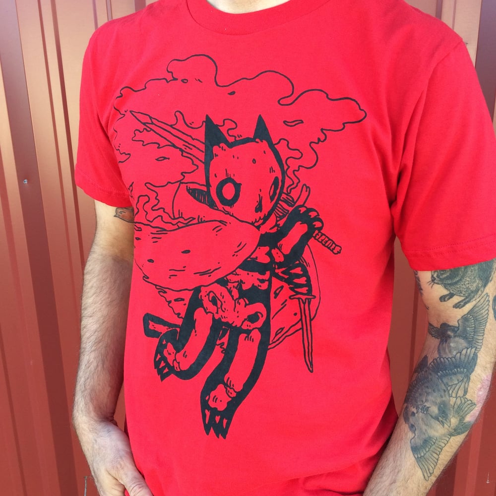 Red Skeleton Shirt / Deth P. Sun