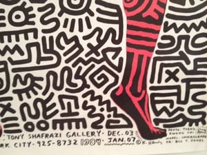 Image of 1983 Keith Haring Schafrazi Gallery Lithograph