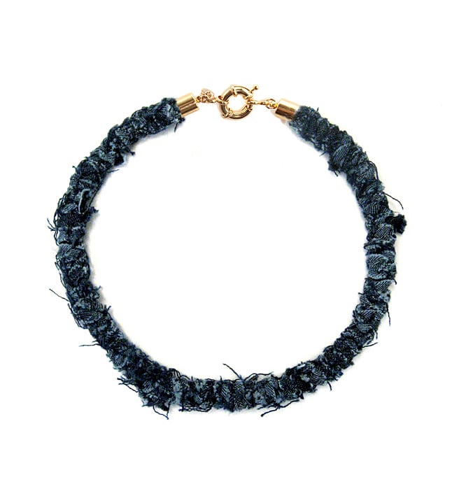 Image of REworked Dark Denim Thin Necklace