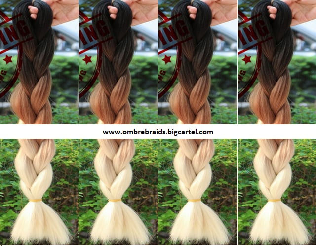 Image of GOLDEN DELIGHT - 3 TONE OMBRE BRAIDING HAIR 