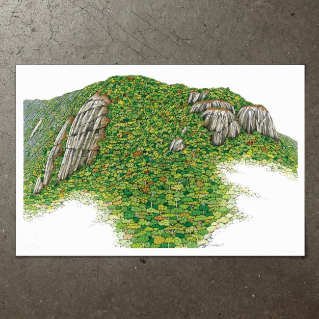 Image of Lambs Head and Kahlpahl Rock - Art Print