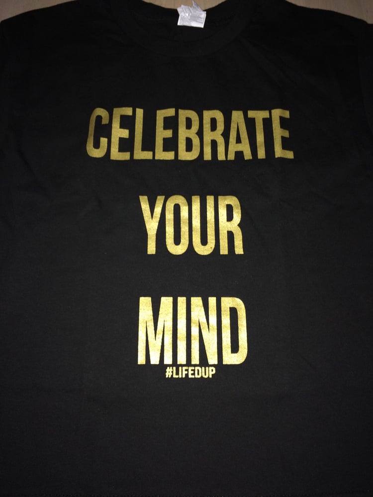 Image of Men's Slogan T-shirt (Black & Gold)