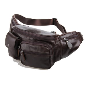 Image of High Quality Handmade Genuine Cowhide Leather Travel Waist Fanny Pack Bum Pouch Hip Bag Purse 7210C