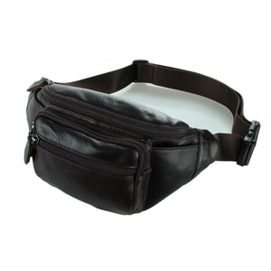 Image of Handmade Vintage Genuine Leather Travel Fanny Waist Pack Bum Belt Pouch Hip Bag Purse