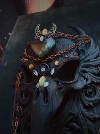 Image 10 of Adorned crow skull on filigree 