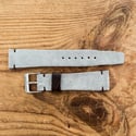 Vintage Style Suede Strap - Light Grey