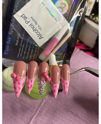Image 1 of Pink and press on