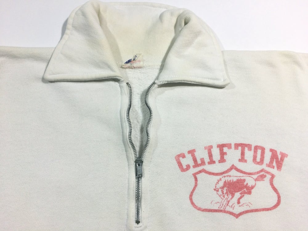 Image of Vintage Champion 3/4 zip collar Clifton sweatshirt