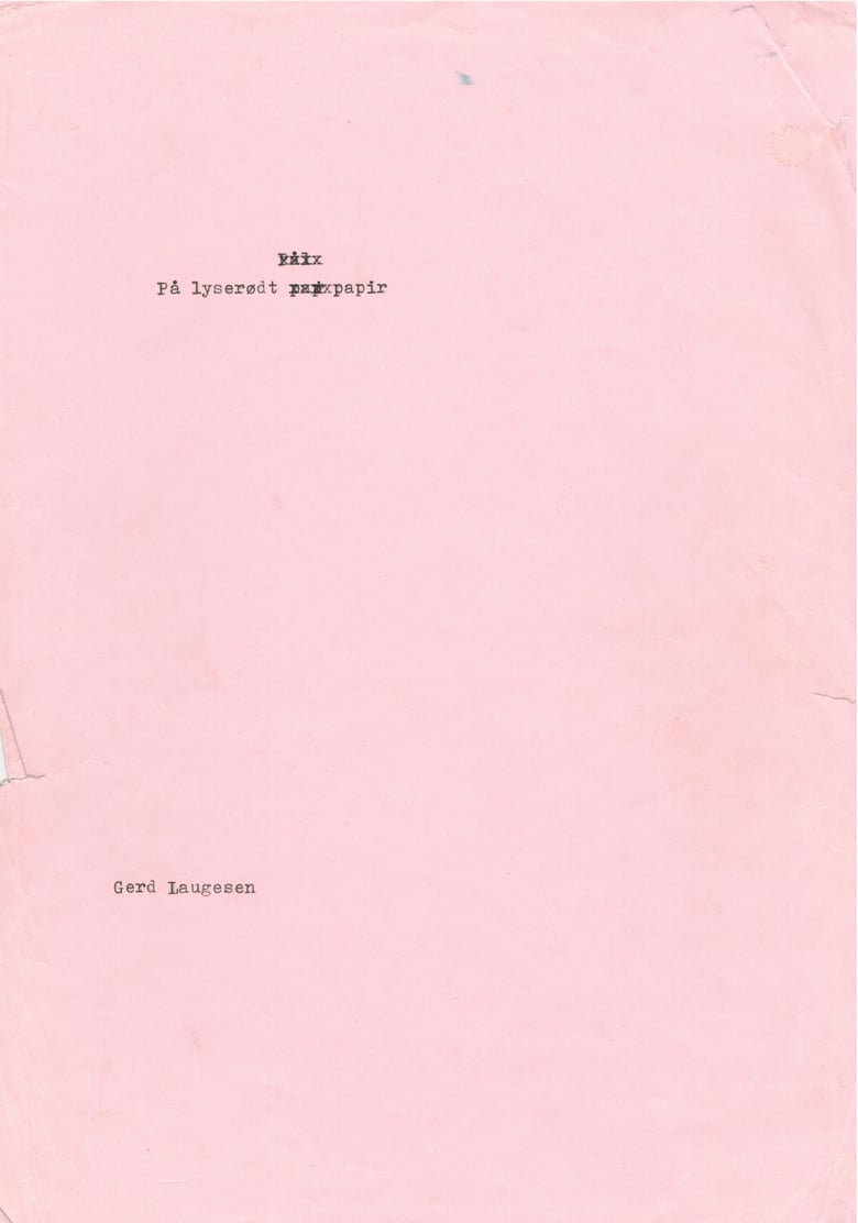 Image of På lyserødt papir af Gerd Laugesen