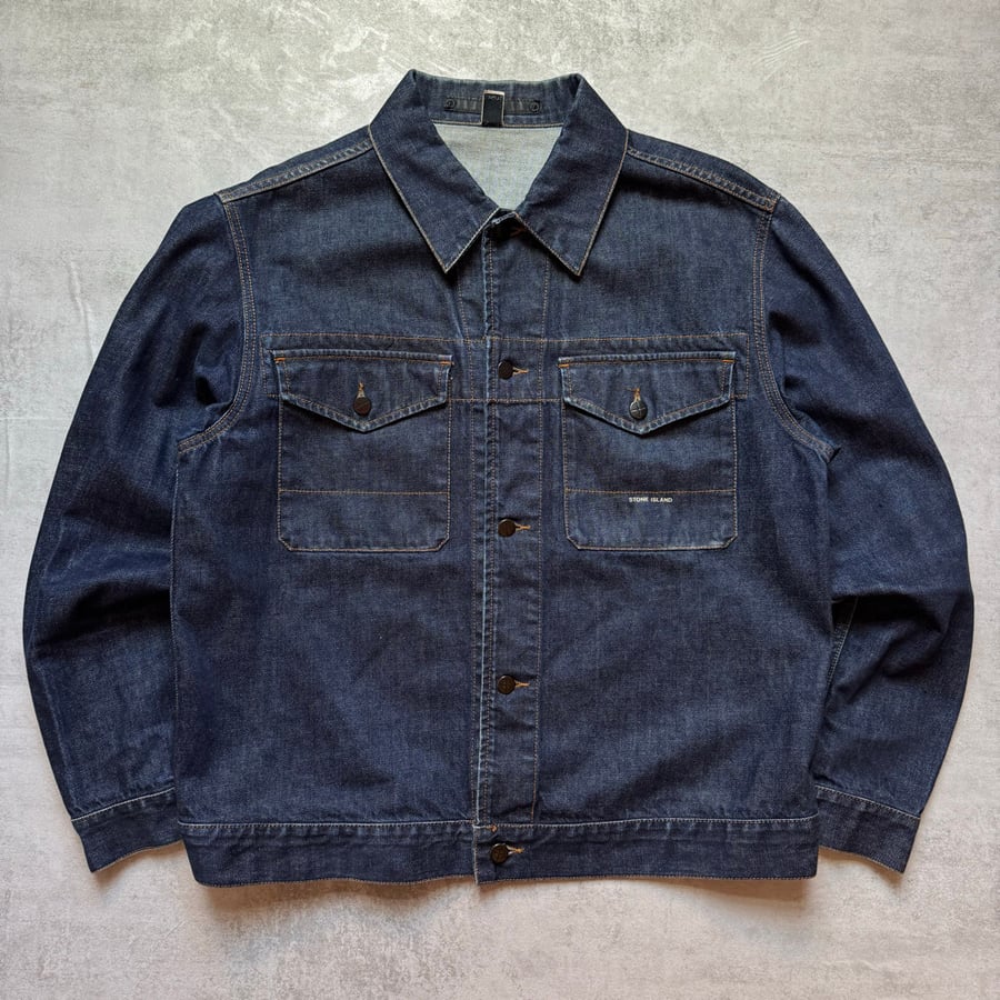 Image of 2000s Stone Island Denim Jacket, size large