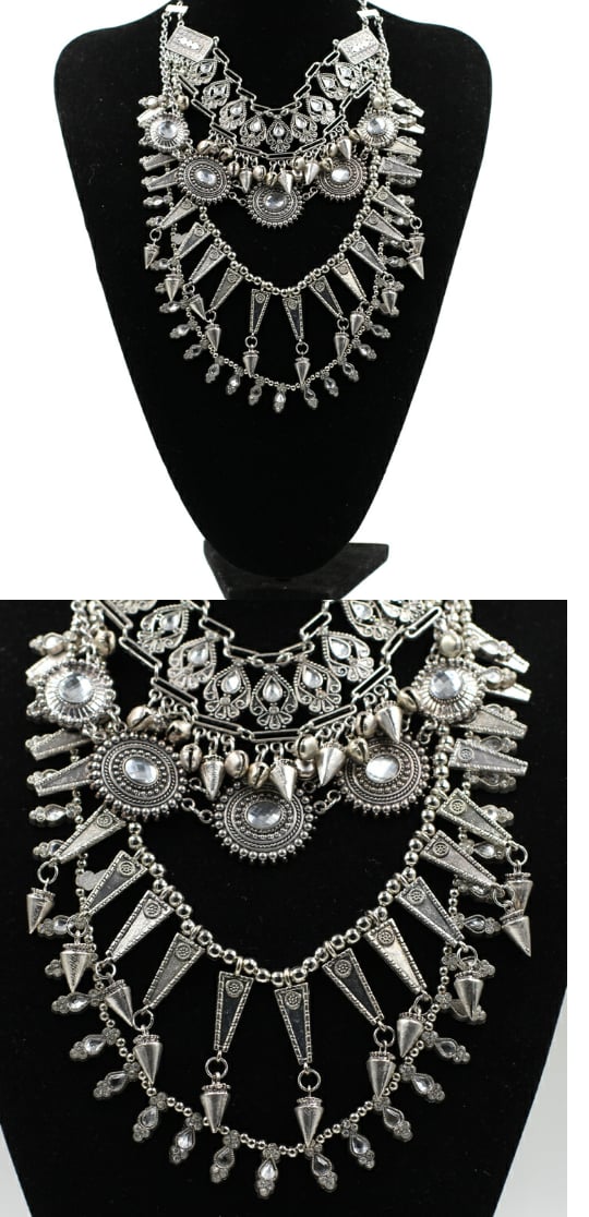 Silver and copper hoop statement necklace – KlaarSmithDesign