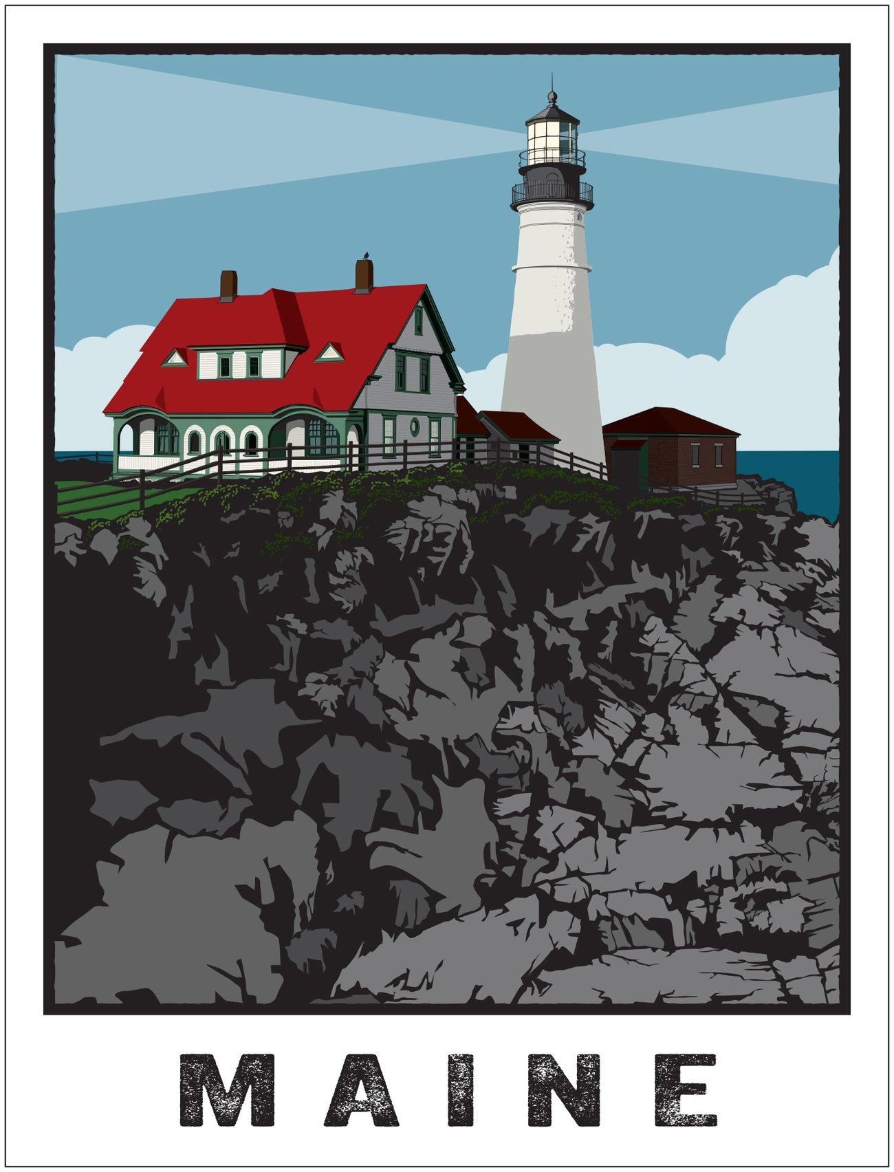 Portland Headlight Print | Robert Cochran Art