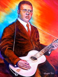 Image 2 of "Blind Lemon" Jefferson • Original Oil Painting