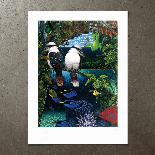 Image of Reef and Rainforest - Art Print