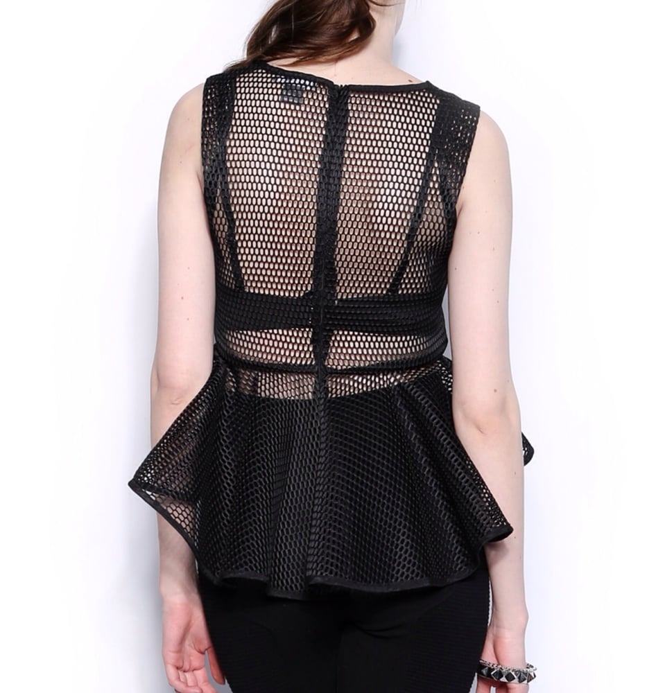 Image of Sofia Elegant Net Shirt - T-15258