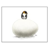 Image of "Waiting" Penguin Print