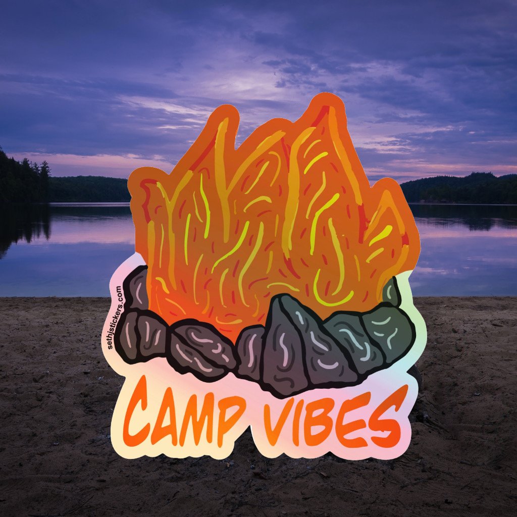 Image of Holo Camp Vibes Sticker