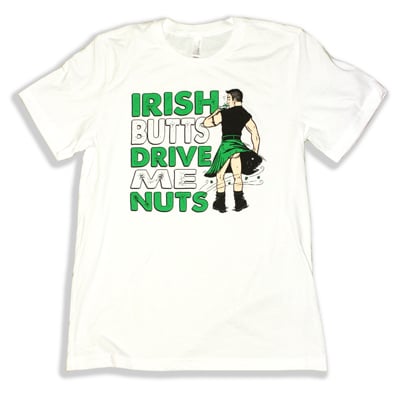 Image of Irish Butts - Adult Tee - White