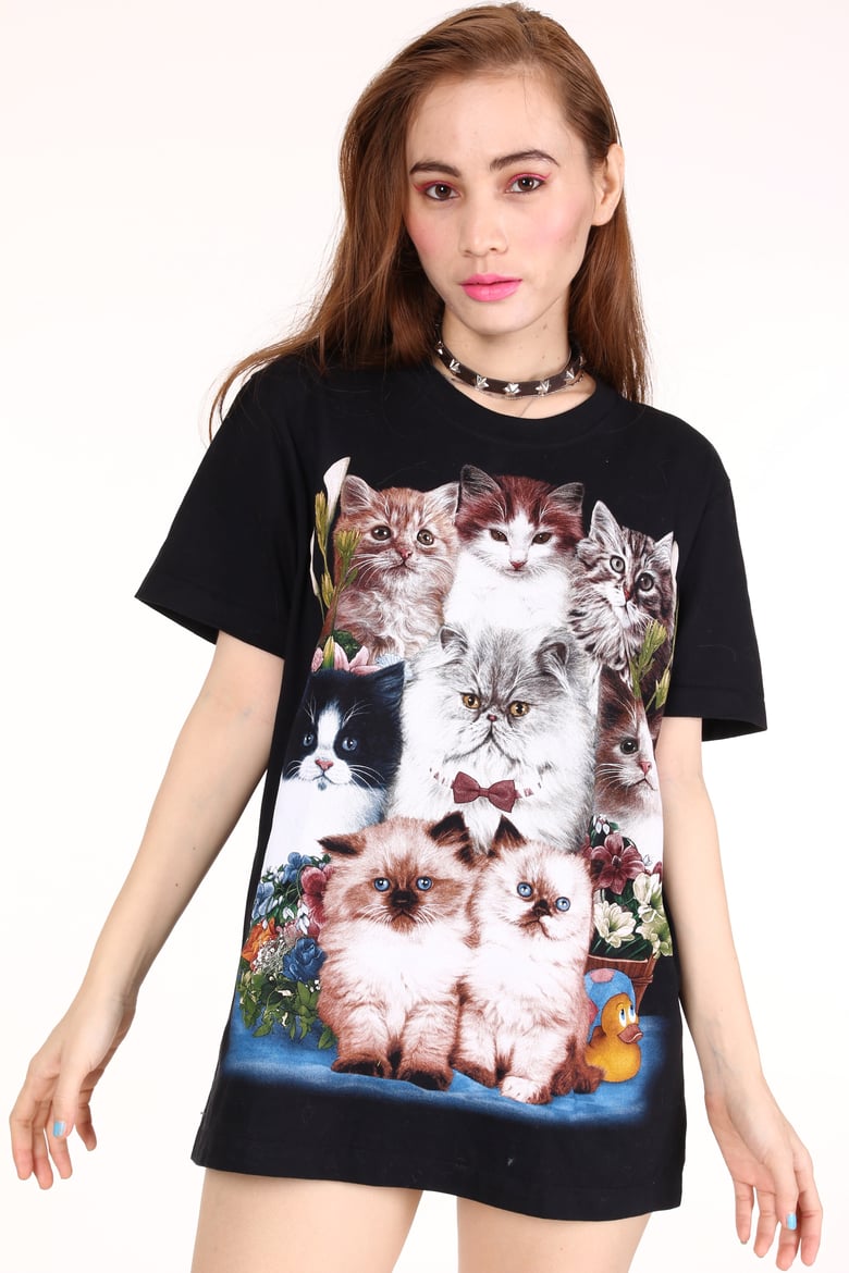 Image of Black Kitten Tee - Ready to post!