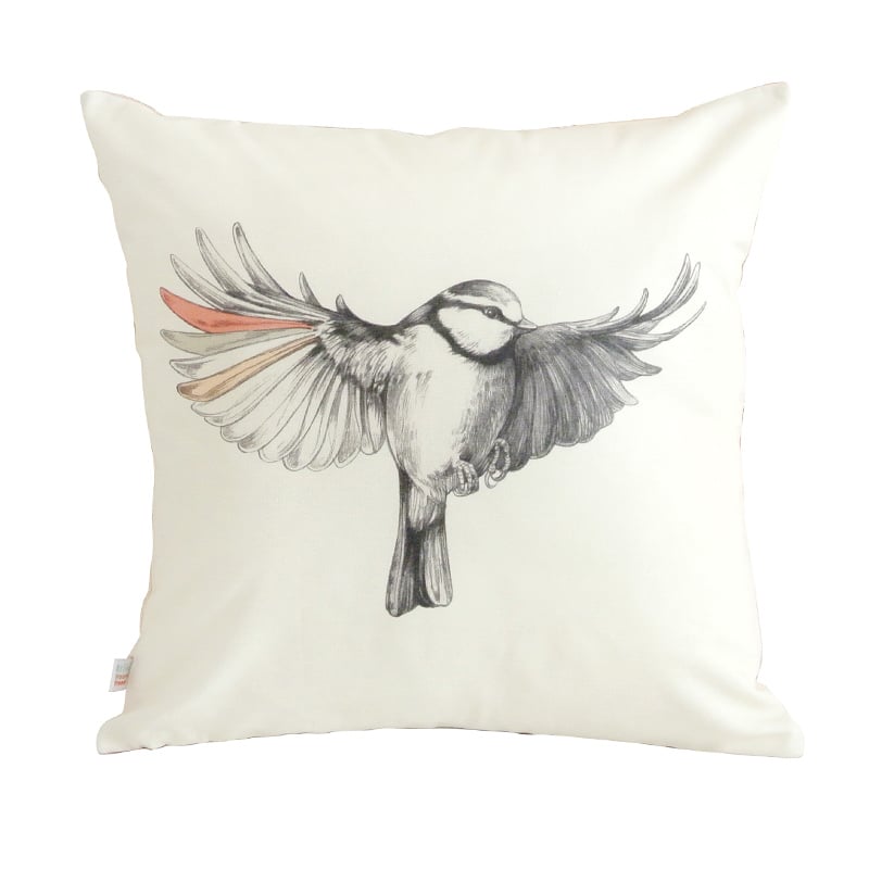 Image of Grand coussin oiseau 45x45cm -50%