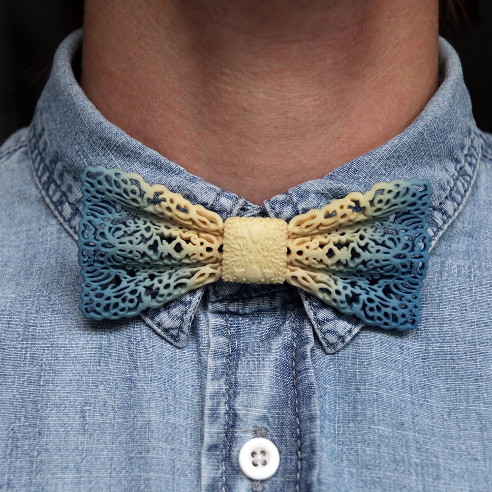 Image of 3D printed bow tie LACE