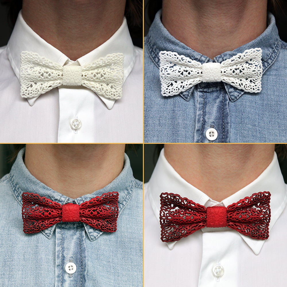 Image of 3D printed bow tie LACE