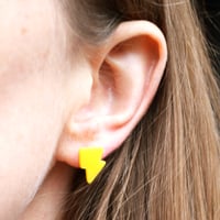 Image 2 of Cloud & Lightning Bolt Earrings