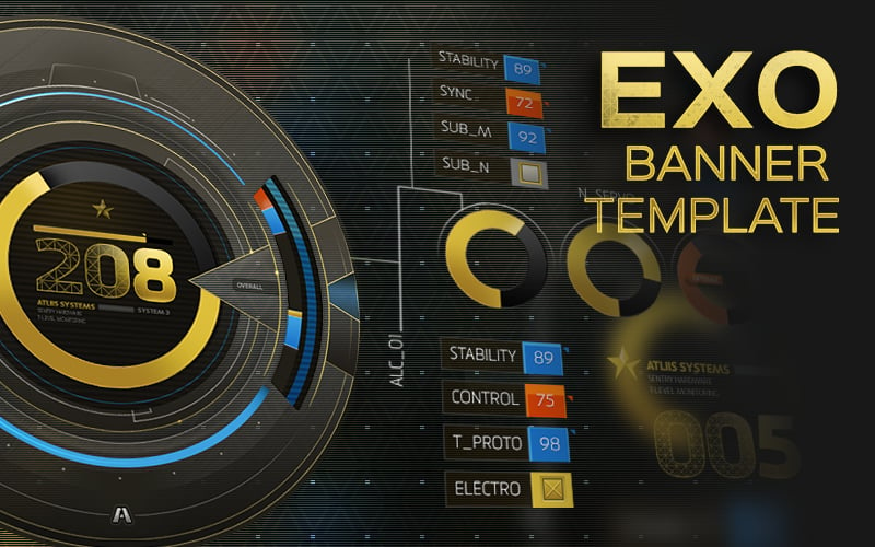 Image of "Exo" YouTube Premium Banner & Overlay Template