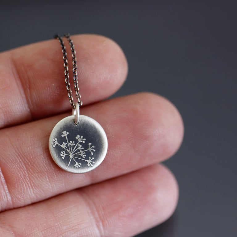 Tiny Queen Anne's Lace Necklace | Lisa Hopkins Design