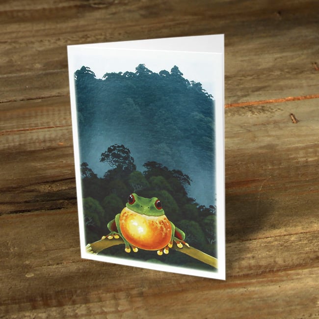 Image of Red Eyed Tree Frog Calling For a Mate - Gift Card