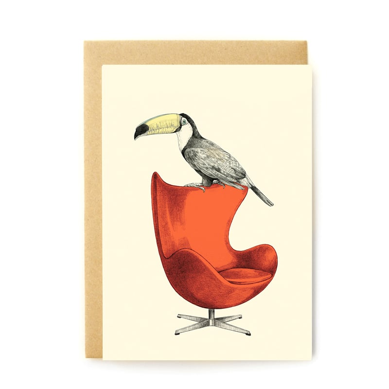 Image of Carte postale Toucan + enveloppe