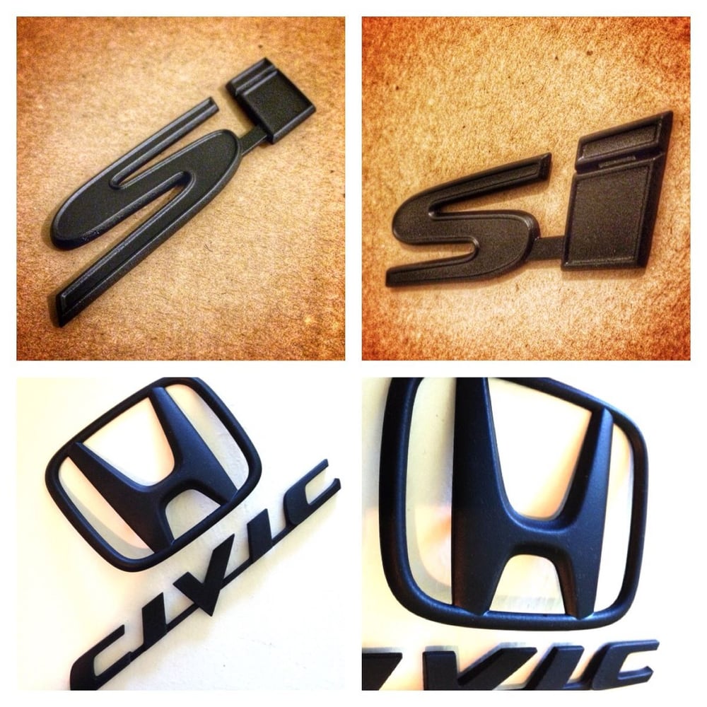 D3k Customs — Civic SI BLACKOUT Emblem Set