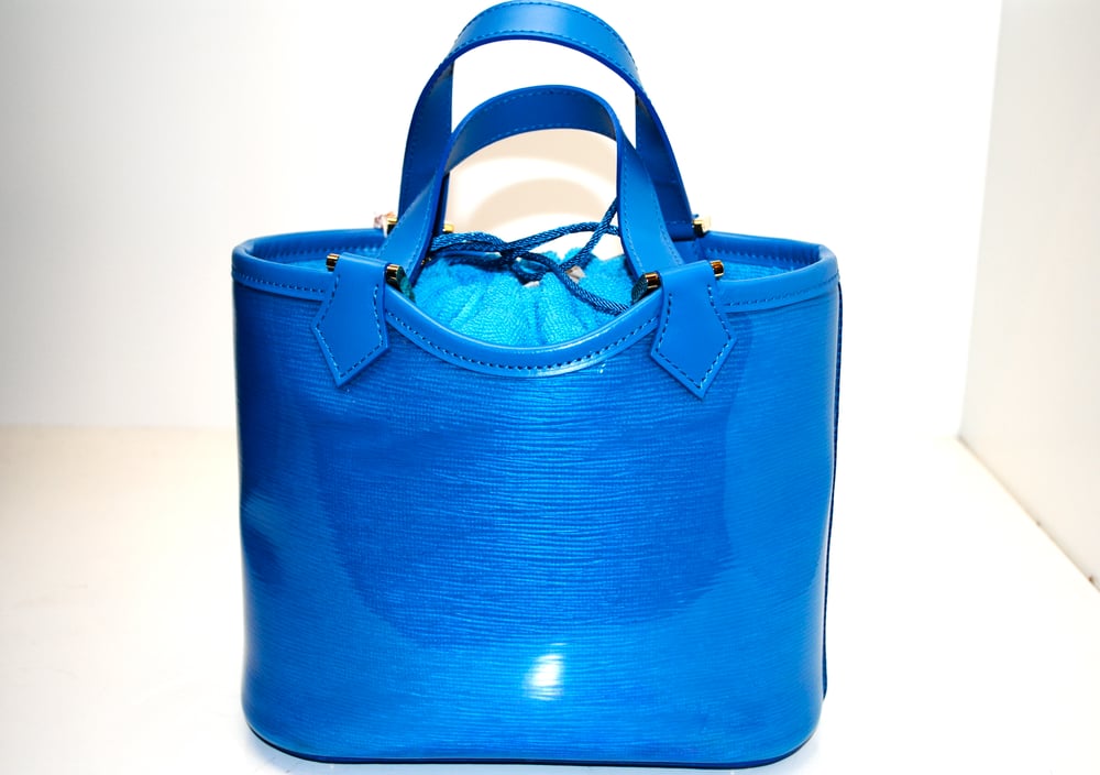 Louis Vuitton Bag Epi Plage Women 'S Tote Handbag Lagoon Bay Blue