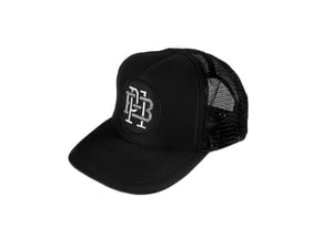 Image of "Monogram" Trucker Hat, Black (P1B-T0522)