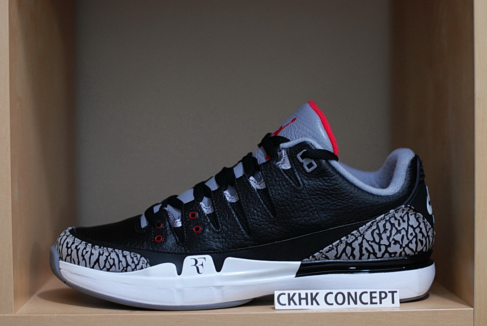 Nike Zoom Vapor AJ3 - RF x Jordan - Black Cement / CKHK Concept
