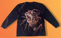 Image 1 of “TIGERS EYE” BLEACH PAINTED LONG SLEEVE T-SHIRT 2XL