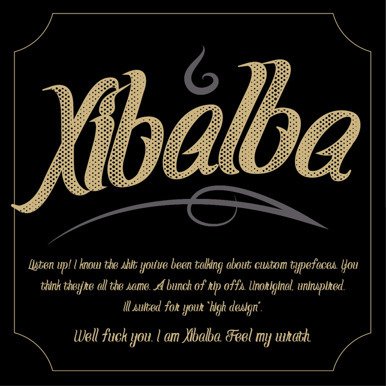 Image of Xibalba - A Custom Hand-Lettered Typeface