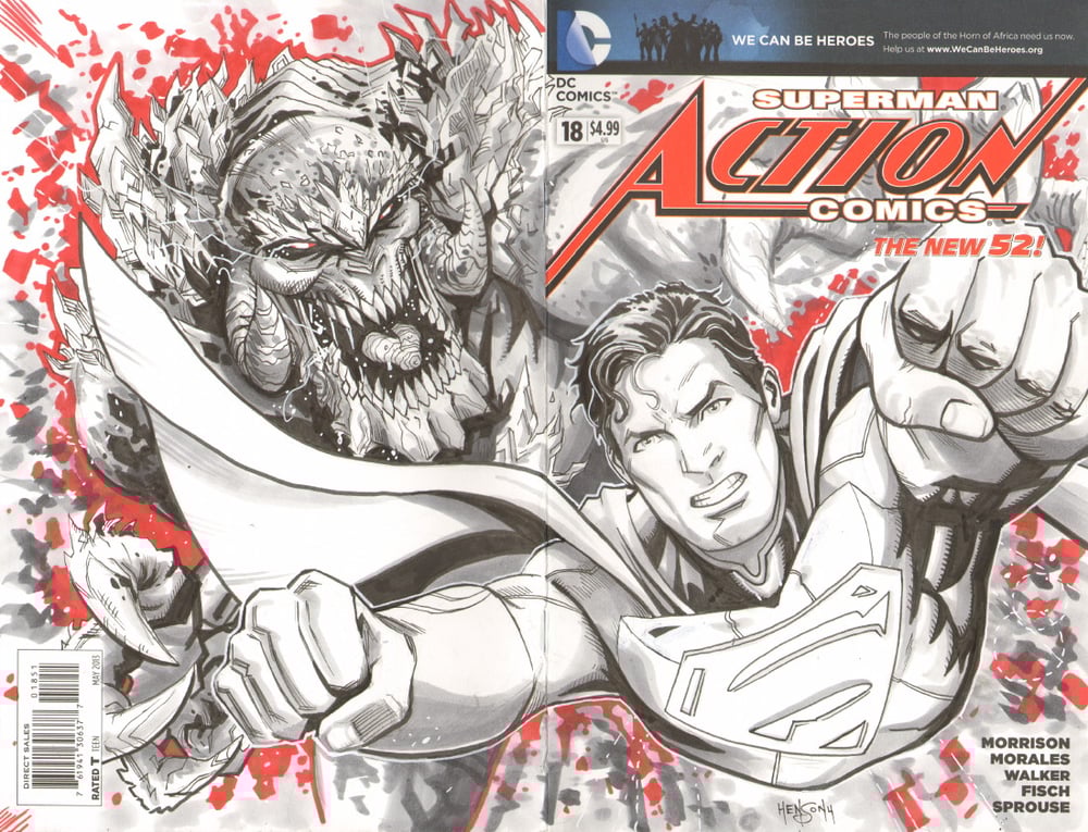 Image of Superman Sketch Cover (Wrap-Around)