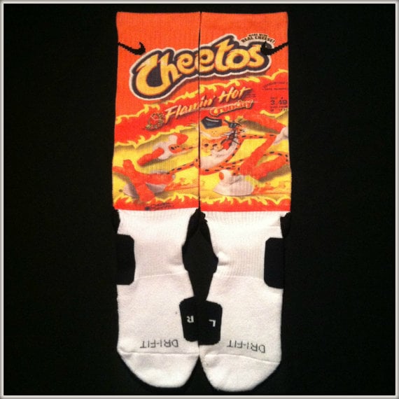 Flamin' Hot Cheetos Nike Elite Socks / Iconic Customs