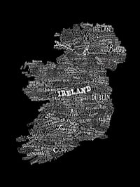 Image 2 of Ireland Type Map (Black, 2014)