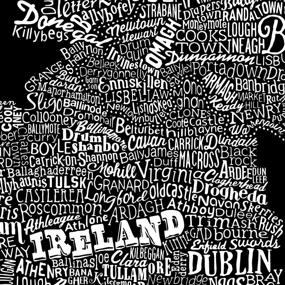 Ireland Type Map (Black, 2014)