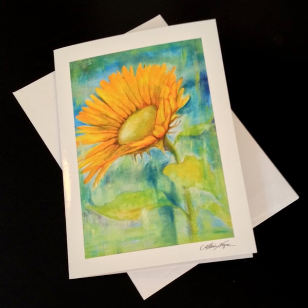 Image of Sunflower 5-Pack Greeting Card Set 