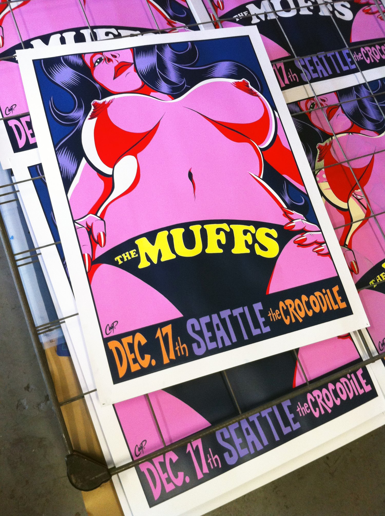 Image of THE MUFFS silkscreen print